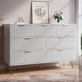 White 7 Drawer Fluted Dresser R2579
