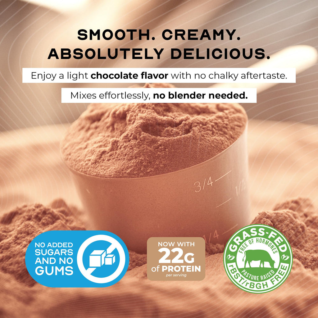 Grass-Fed Whey Protein Concentrate Powder, Chocolate (5lb) S321