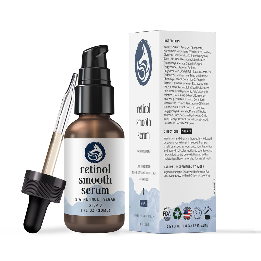 3% Retinol Anti Aging Night Serum with Hyaluronic Acid & Jojoba Oil 1oz T2753