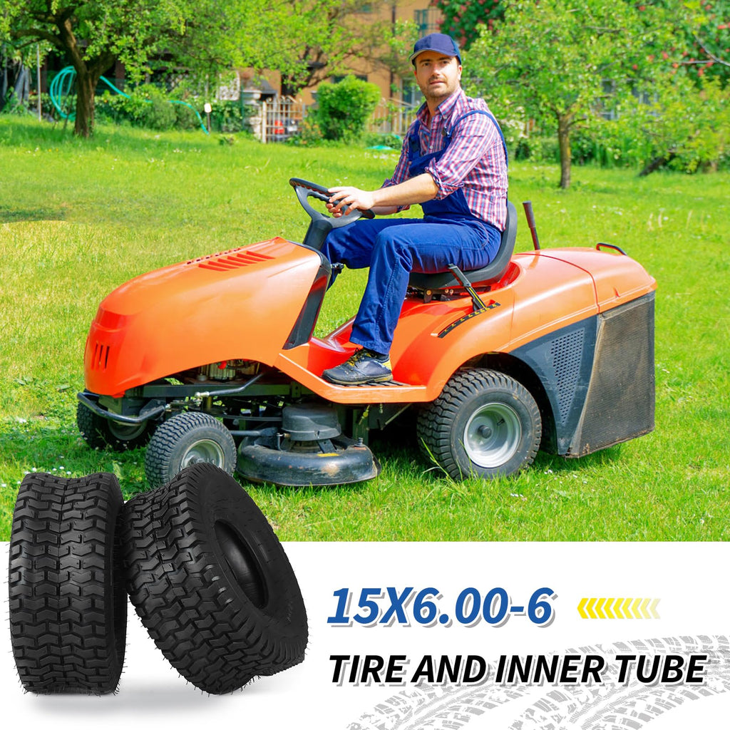15x6.00-6 Tire and Inner Tube Set, 2 Pack Z3159