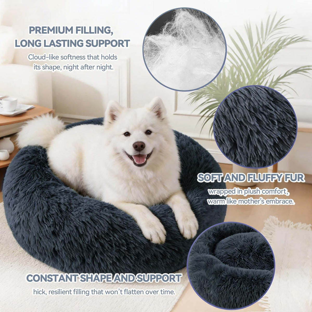 Washable 20" Donut Cat Bed X88502