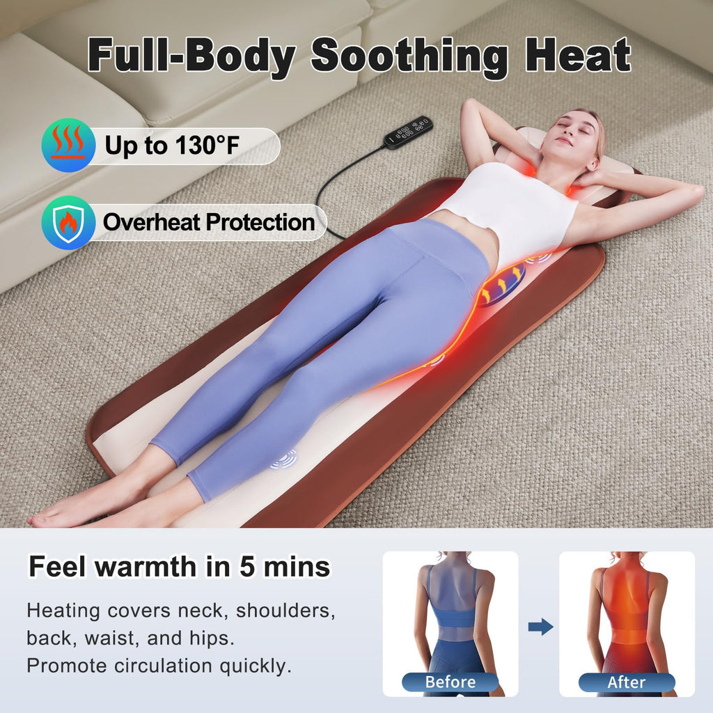 Full Body Massage Mat with 3 Heating Zones D600