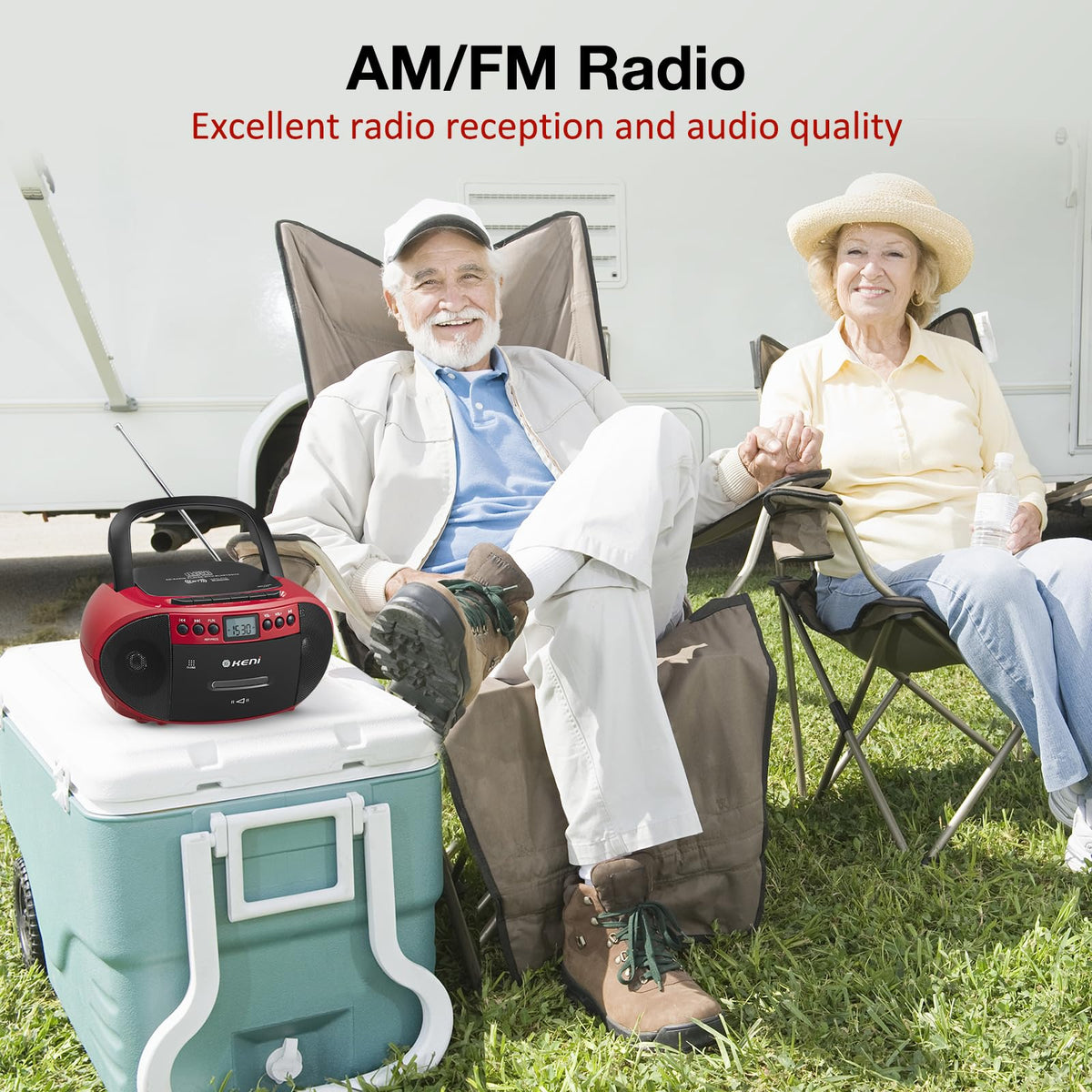CD Cassette Player Boom Box with AM/FM Radio S663534