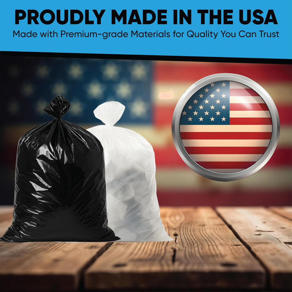 55 Gallon Heavy Duty Trash Bags 50 Count with Ties P7237