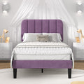 Twin Size Velvet Upholstered Platform Bed Frame L12432