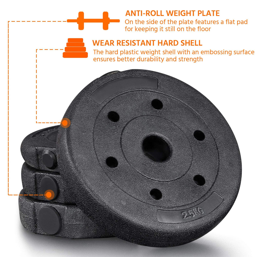 Adjustable Dumbbell Set with Spinlock Collars V25392