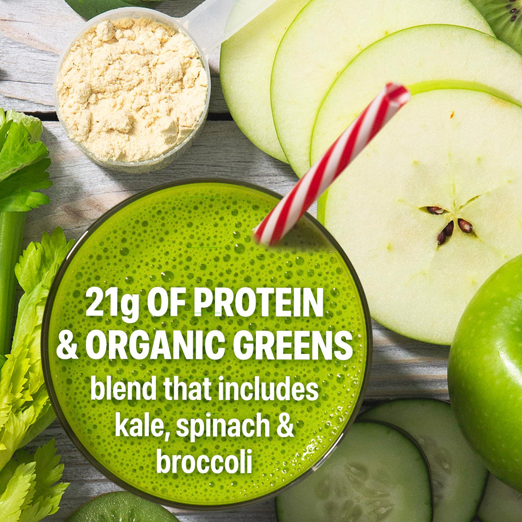 Organic Vegan Protein Powder + Greens Vanilla Bean 21g Plant Based Gluten Free Dairy Free 1.94lb S772