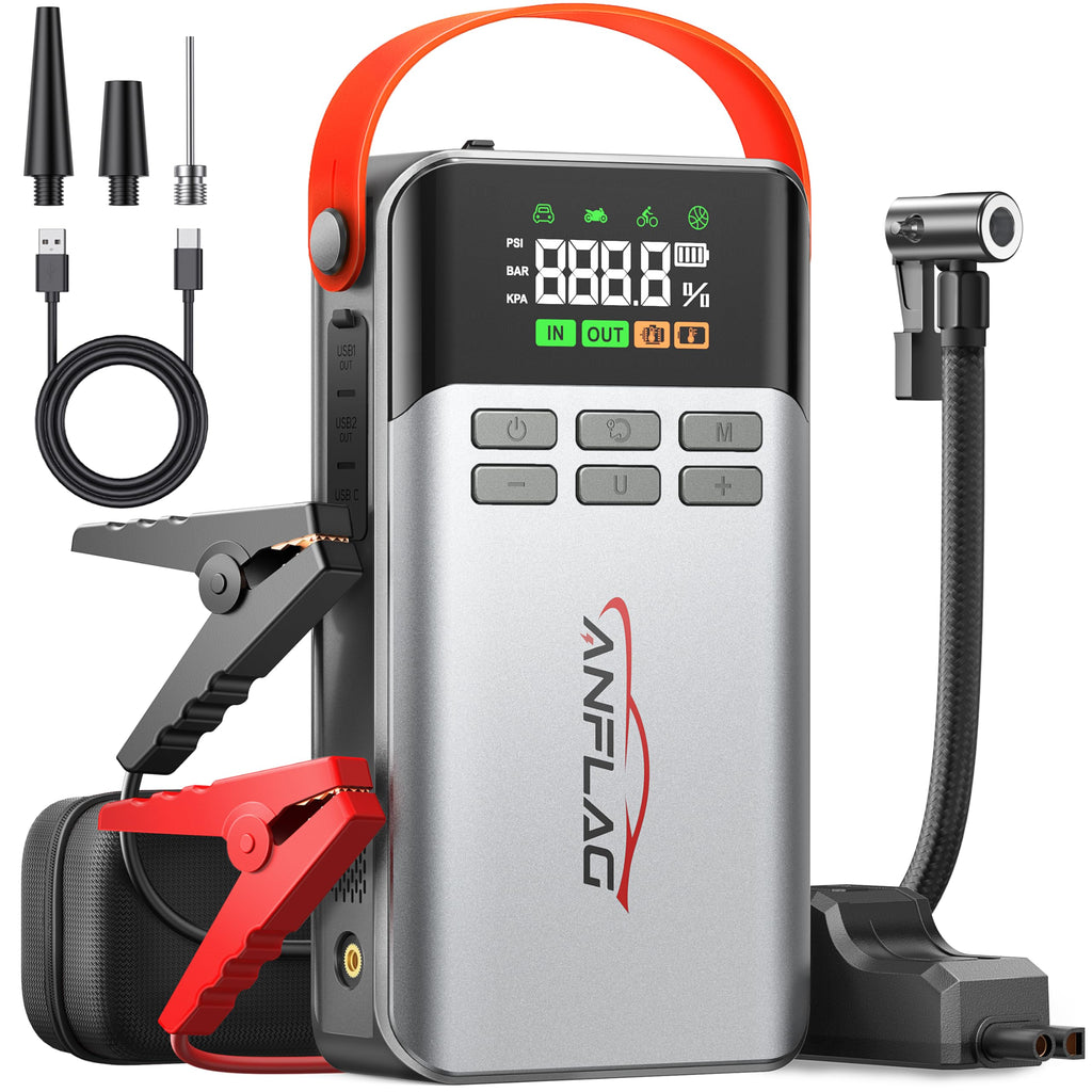 8-in-1 Car Jump Starter with Air Compressor W39453