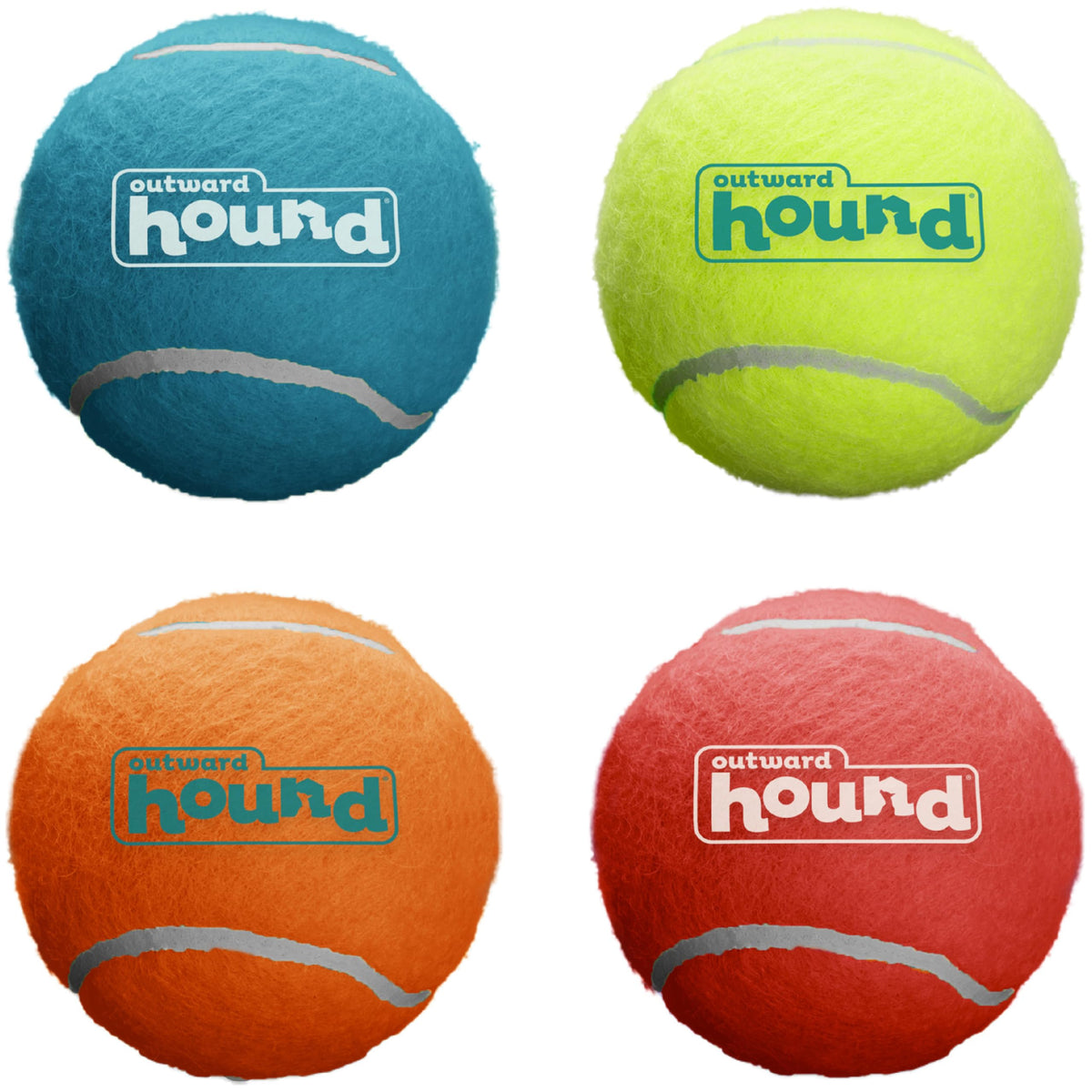 Squeaker Ballz Tennis Ball Dog Toy 4-Pack O80635
