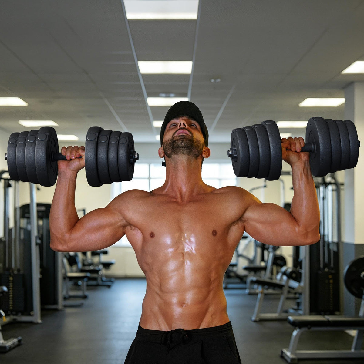 Adjustable Dumbbell Set with Spinlock Collars V25392