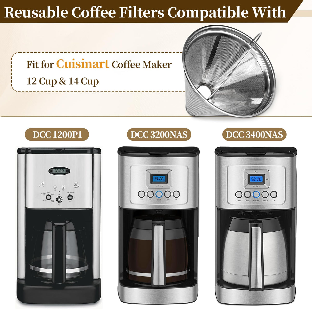 Stainless Steel Reusable Coffee Filter B82740