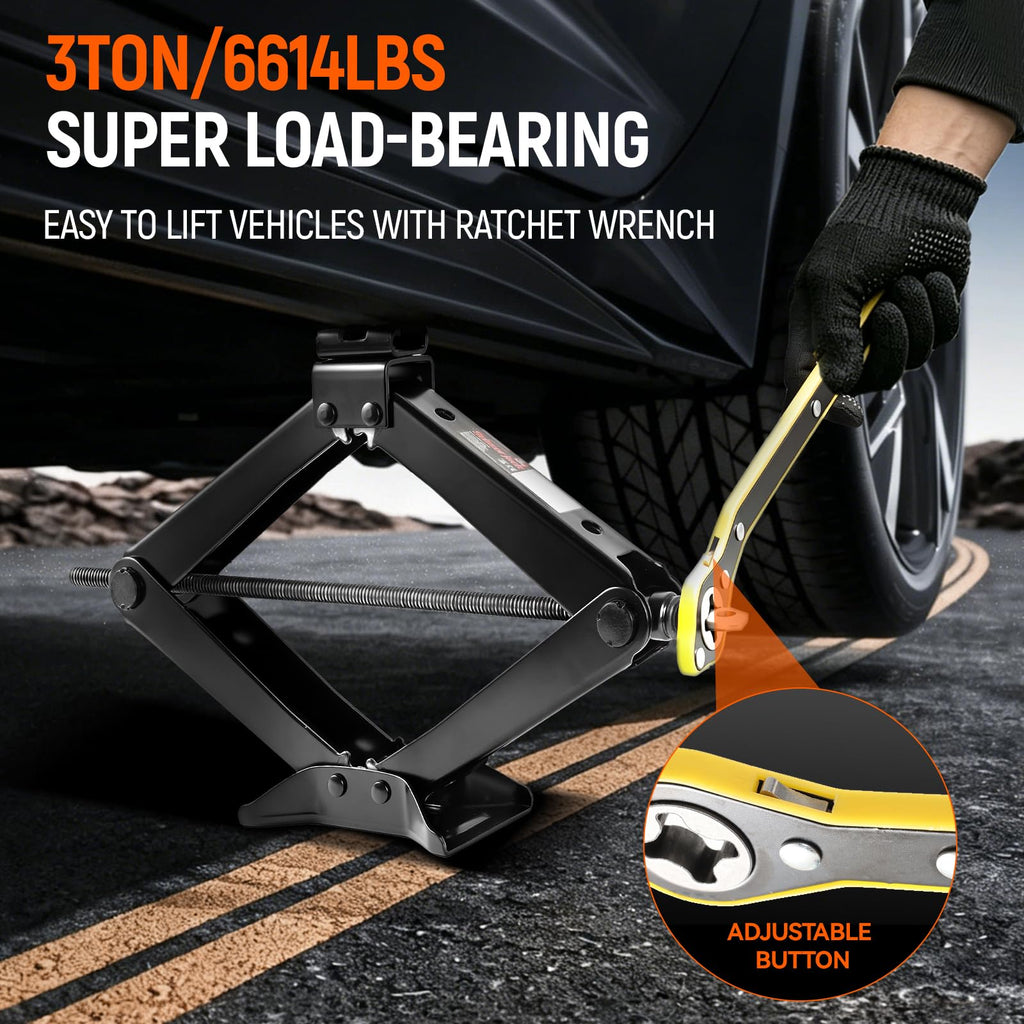 3 Ton Heavy Duty Scissor Jack with Lug Wrench L33615
