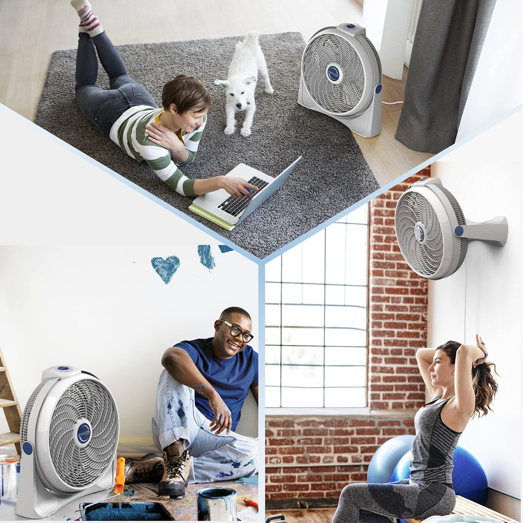 20 Inch 3-Speed Portable Pivoting Floor or Wall Mount Fan P879