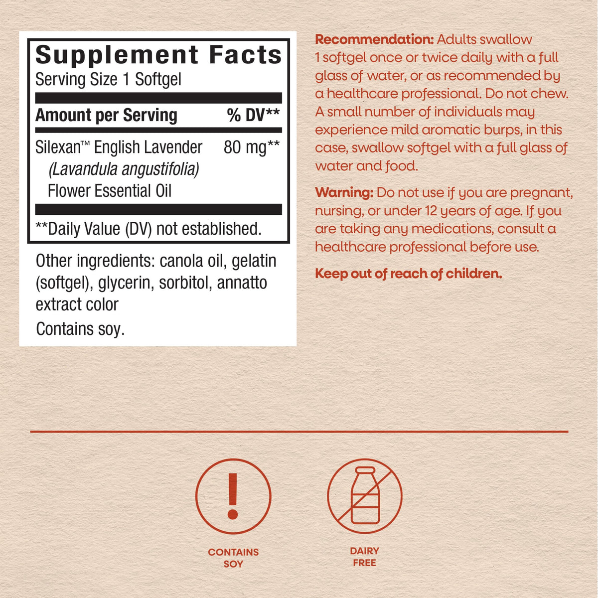 Lavender Oil Supplement 30 ct R926472