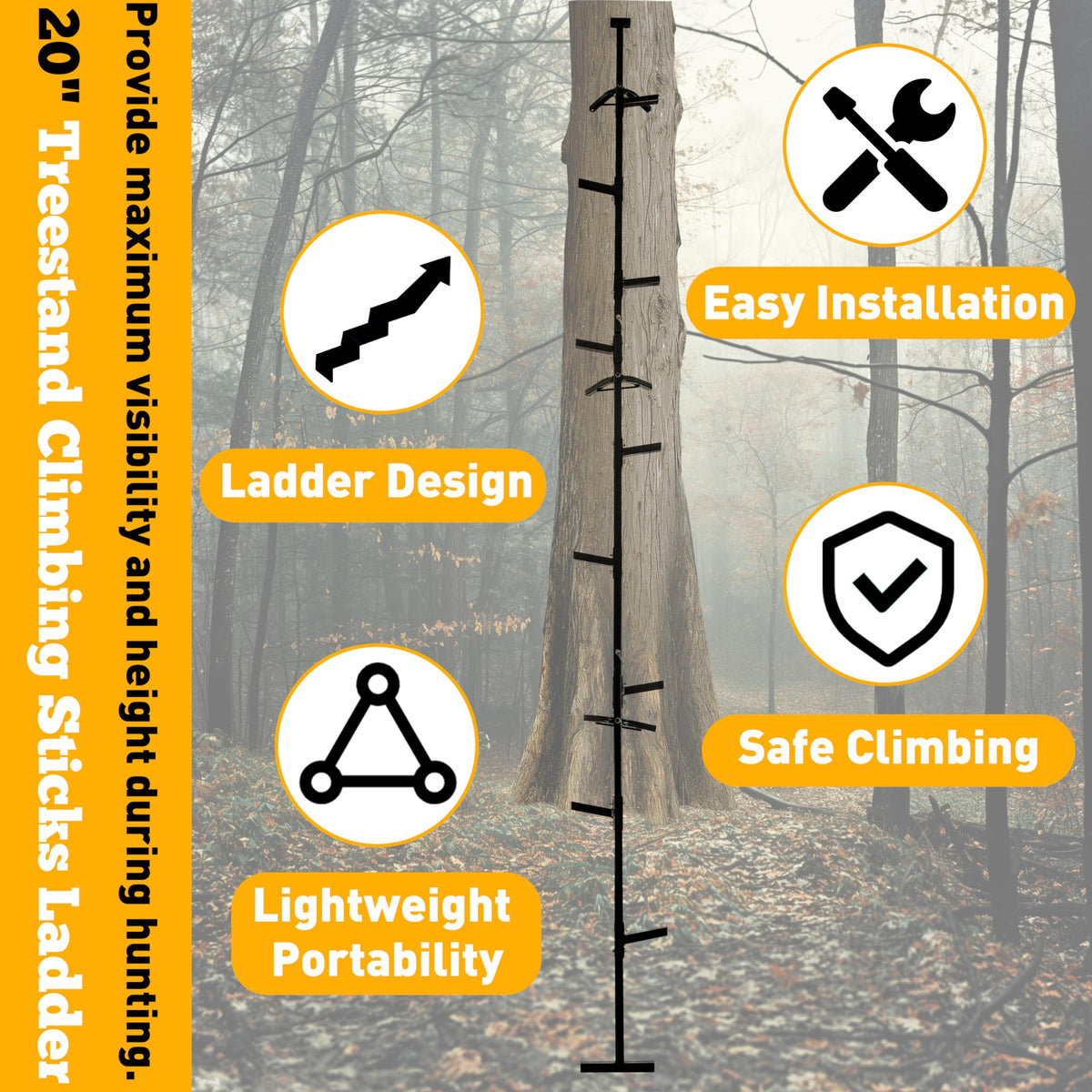 20 ft Steel Climbing Sticks T934187