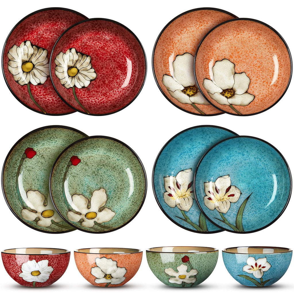 12 Pcs Floral Ceramic Dinnerware Set for 4 O226072