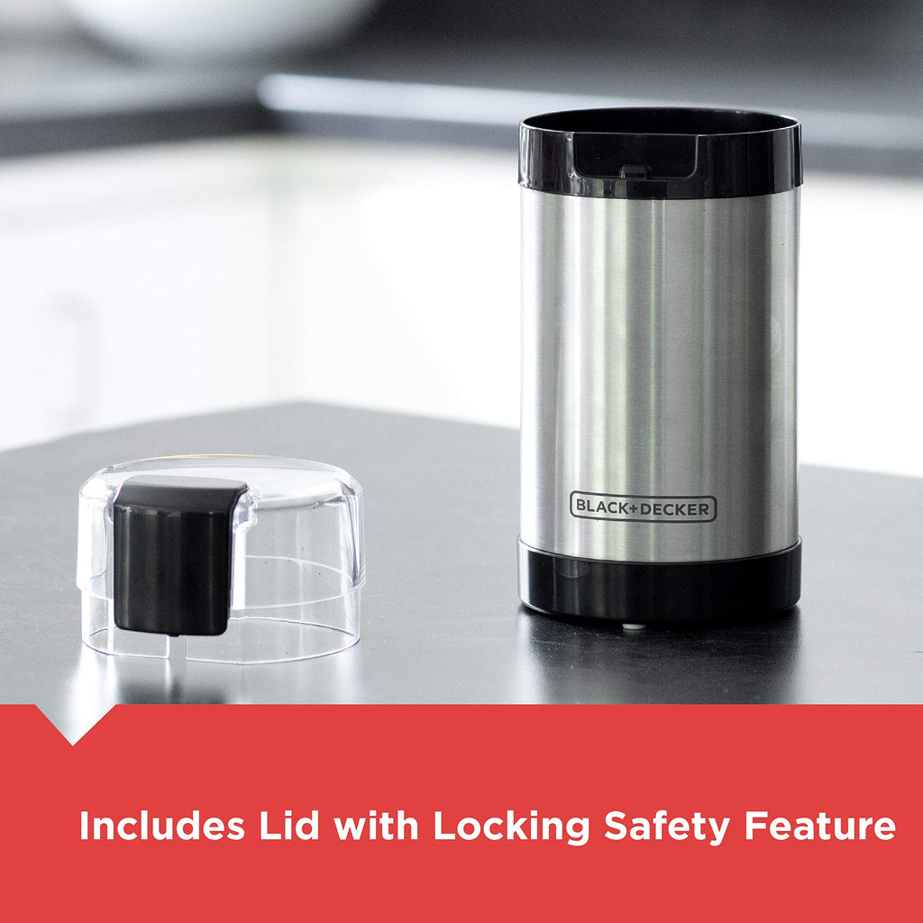 One-Touch Coffee & Spice Grinder with Stainless Steel Blades U51226